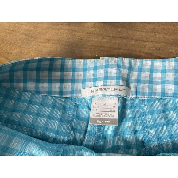 Nike Golf Shorts Adult Size M Blue Dri-Fit Breathable 10in Inseam Standard Fit - Picture 3 of 9